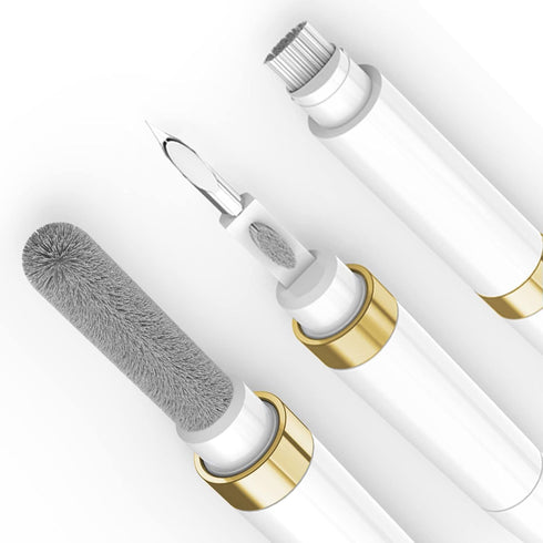 ECP4in1 Airpod Cleaner Kit - Earbud Cleaning Tool with Flocked Sponge, Metal Pen Tip, and High-Density Brush