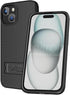 BELTRON Case Holster Combo for iPhone 15, Slim Protective Full Body Grip Case & Swivel Belt Clip with Kickstand