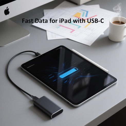 QCEs External Hard Drive Cable to USB C - 3.3FT for WD My Passport, Compatible with iPhone, MacBook, PC