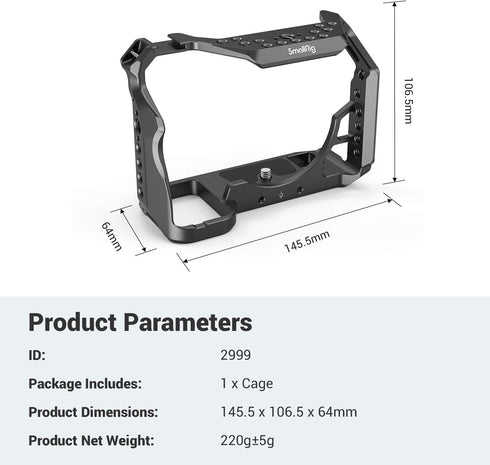 SMALLRIG Camera Cage for Sony Alpha 7S III / A7S III / A7SIII / A7S3-2999