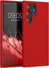 kwmobile Classic Red Case for Samsung Galaxy S22 Ultra - Soft Finish TPU Silicone Phone Cover