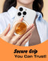 Svanove Magnetic Phone Grip Compatible with Magsafe, Mag Safe Translucent Clear Grip Collapsible Kickstand for iPhone