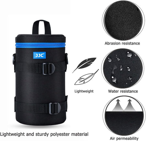 600mm 70-200mm 70-200mm 80-200mm 4.3x8.9 JJC Camera Lens Pouch Case for Canon RF EF Nikon Nikkor AF-S AF & More, Zipper