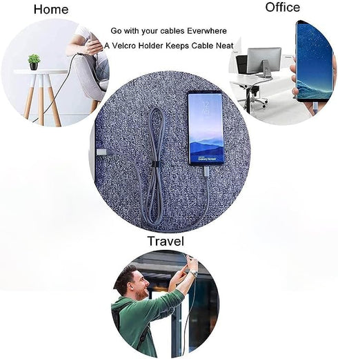 15FT USB C Cable 2-Pack, Braided Fast Charger for Sony PS5, Samsung Galaxy S22/S21/S20/S10, Note 9 Plus, OnePlus 10