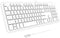 Wired USB Keyboard, Comfortable Quiet Chocolate Keys, Durable Ultra-Slim QWERTY Layout for PC, Windows 11/10/8/7 - White