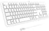 Wired USB Keyboard, Comfortable Quiet Chocolate Keys, Durable Ultra-Slim QWERTY Layout for PC, Windows 11/10/8/7 - White