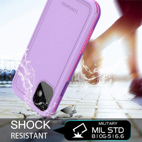 iPhone 11 Waterproof Case with Screen Protector, Shockproof Full-Body Dustproof Rugged Case for Apple iPhone 11 (Purple