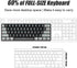 abucow 60% 61 Mechanical Gaming Keyboard Blue Switch Wired Compact Keyboard Anti-Ghosting No-Conflict Swappable keycaps