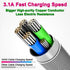 IHAO USB Type C to Type C PD 60W Fast Charging Cable, High Data Speed, LED Current Flowing, Green, 39 Inches
