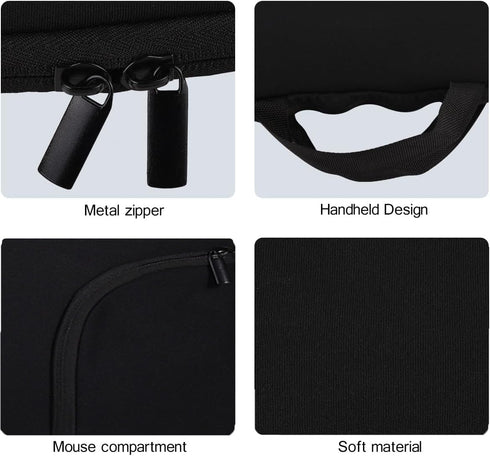 Neoprene Carrying Case for Logitech MK470/K780 Wireless Keyboard and Mouse Combo, Portable Protection Sleeve, Black