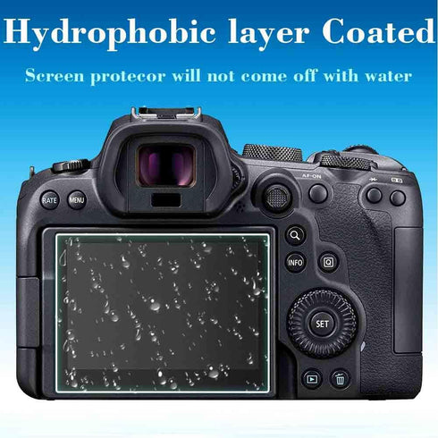 Screen Protector for Canon EOS R7 / R6 Mark II / R6 Camera, 9H Tempered Glass Edge to Edge Protection (3 Pack)