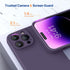 Miracase Shockproof Liquid Silicone Rubber Phone Case Cover for iPhone 14 Pro with Tempered Glass Screen Protector,
