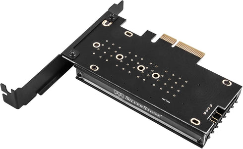 SilverStone Technology ECM24-ARGB M.2 NVMe SSD NGFF M Key to PCIe x4 ARGB Adapter Card with Heatsink