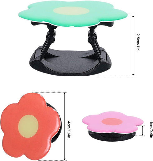 Weewooday 3 Pieces Phone Grip Holder - Daisy Flower Expandable Collapsible Self Adhesive Cute 2D Grip Stand Holders