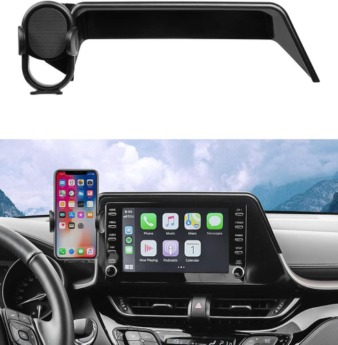 Custom Fit Car Phone Holder for 2019-2022 Toyota C-HR CHR, 8" Screen Mount with 360 Degree Rotation