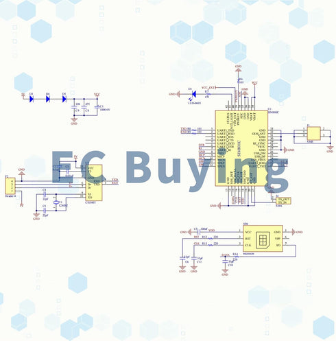 SIM800C USB to GSM Module, Quad-Band GSM/GPRS Wireless Module, Supports 2G/3G/4G Micro SIM Card