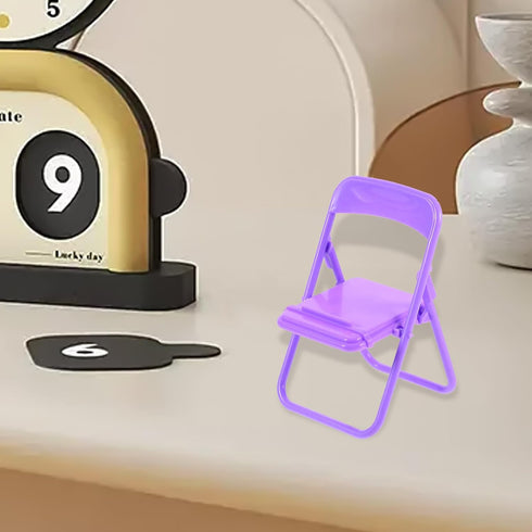 Lurrose 10-Pack Cartoon Chair-Shaped Phone Stands in Purple - Portable Desk Holders