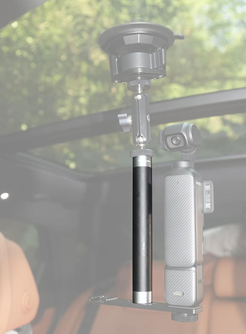 Rigdance 1/4" 15cm/5.9 inch 1/4" Thread Extension Aluminium Rod Mount, Camera Extension Rod for Dash Cam, Action