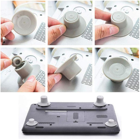 8 Pcs Small Notebook Laptop Cooling Pads, Skidproof Pad Cooler Stand (4pcs Large + 4pcs Small)