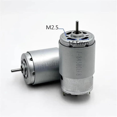 ILQMEHV 1pc RS-395-2656 395 2.3mm 12V 14.4V 18V 24V 13500RPM 28mm Micro Motor Dual Shaft Mini Electric Motor DIY