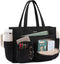 LOVEVOOK Teacher Tote Bag for Women,Multi-pocket Laptop Bag with Large Cup Holder,Nurse