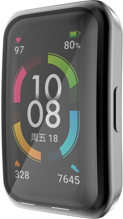 Screen Protector Case for Huawei Honor Band 6, Ultra-Thin Soft TPU Plated Bumper Case, Full Cover Protective Shell
