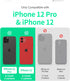 GOOSPERY iPhone 12/12 Pro Card Holder Wallet Case, Protective Dual Layer Bumper Phone Cover with Hidden Mirror