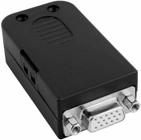 Oiyagai Plastic DIY D-SUB DB15 VGA Female Shell Breakout Terminals Board Connector with Case
