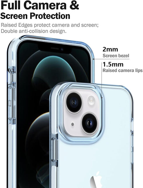 ArtsEvo iPhone 14 & 13 Case, Light Blue, 6.6ft Drop Protection, Full Body Screen & Camera Protection.