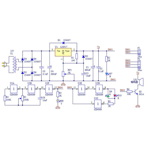 LM317 Adjustable Voltage Regulator Kit, PEMENOL AC-DC 110V to 1.25V-12V, Electronic DIY Adjustable Signal Generator