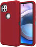Annymall for Moto One 5G Ace Case with Screen Protector, Rugged Triple Layer Shockproof Heavy Duty Phone Case Cover