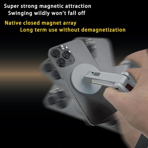 Magnetic Phone Stand for Desk, Heightened Adjustable Foldable, Compatible with iPhone 15/14/13/12 All Series