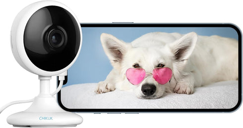 WiFi Security Camera 2K, Indoor Home Cameras for Dog/Pet/Elder/Baby Monitor, Smart Siren with Phone App, Advanced Night