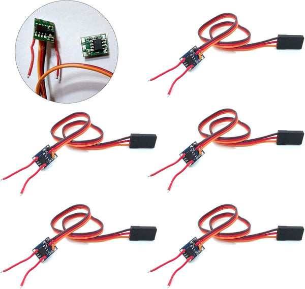 HERAON 5PCS Brushed ESC Double Way Electronic Speed Control ESC for Remote Control Boat Ship Accessories Brushed Motor
