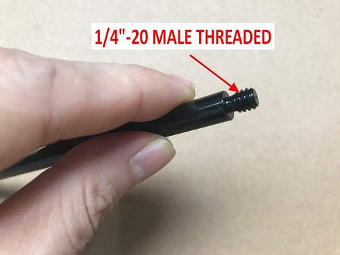 Metal Tripod Extender Tube Extension Rod with 1/4inch-20 Female & Male Threaded for Tripod Stabilizer for DSLR & SLR