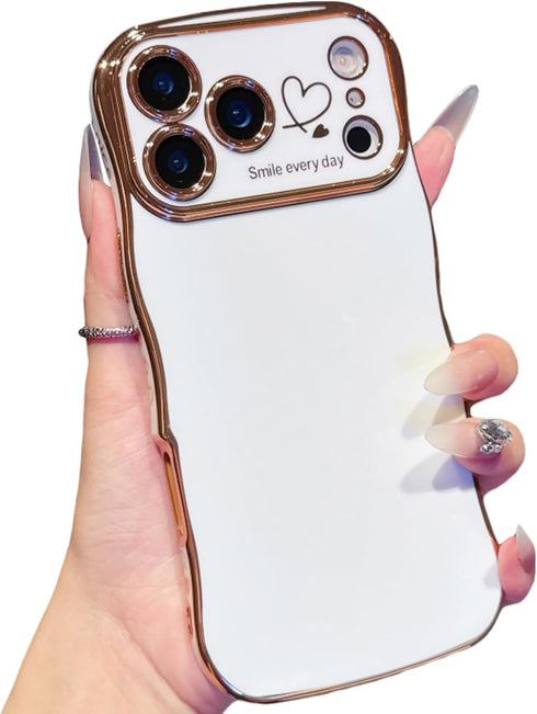 IDweel for iPhone 17 Pro Max Case for Women Girls, Luxury Cute Wave