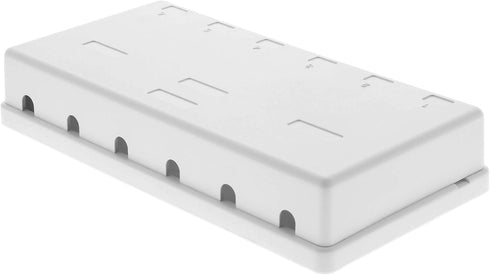 Networx Keystone Jack Surface Mount Boxes, 6 Port, White