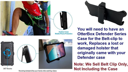 Cyapgtu 2 Pack 12, 12Pro (6.1) Replacement Belt Clip Holster for OtterBox Defender Series Case Apple iPhone iPhone