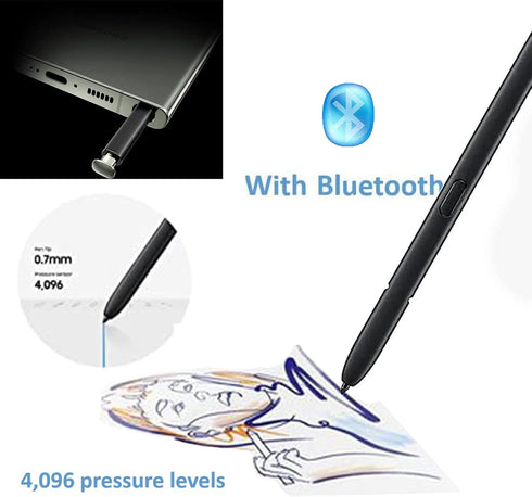 Galaxy S23 Ultra S Pen with Bluetooth Replacement for Samsung Galaxy S23 Ultra 5G, Multiple Versions, Black