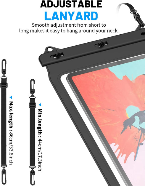 AICase Universal iPad Waterproof Dry Bag Pouch: Fits iPad Pro 12.9/11/10.5/9.7, New iPad 9.7, Galaxy Tab S7 Tablets