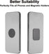 MECCANIXITY 1.18" 8Pcs Replacement Metal Plates Black Thin Adhesive Back Magnet Stickers for Magnetic Mount Phone