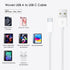 Short CarPlay Cable, USB A to USB C Cable for Apple iPhone 15, 15 Pro Max, 15 Plus, iPad 10th Gen, iPad Pro 12.9/11, iPad Air 5th/4th Gen,Mini 6th Type-c Charger Cord, iPhone 15 CarPlay Charging Cable