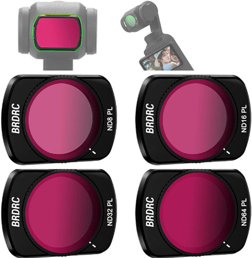 Lens Filters Compatible with DJI Osmo Pocket 3, ND Filters Set Optical Glass Aviation Aluminum Frame Kit
