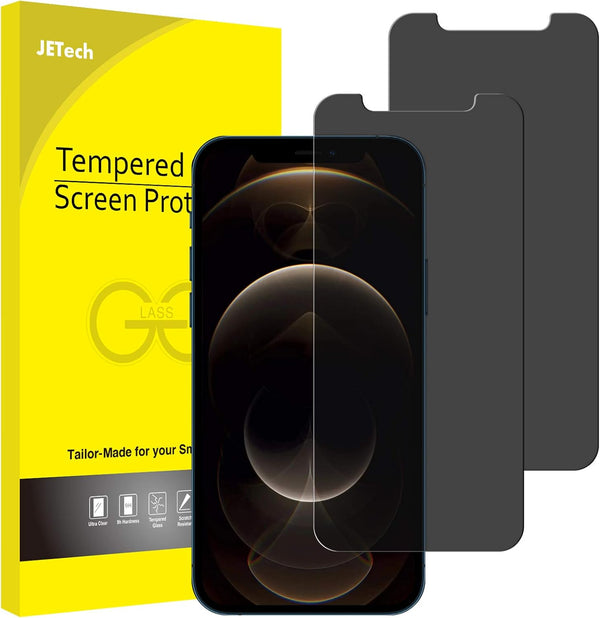 JETech 2-Pack Privacy Screen Protector for iPhone 12 Pro Max 6.7-Inch, Anti-Spy Tempered Glass Film