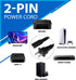 LORDTRONICS 2 C8 5ft 2-Slot PS4 PS5 AC Prong Power Cord Standard for TV Speaker Monitor Xbox Wall Power Cable