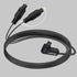 90 Degree Optical Audio Splitter 1 in 2 Out Cable, Digital Toslink