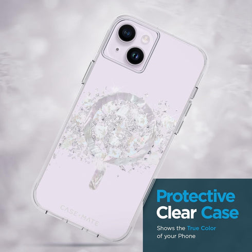 Case-Mate iPhone 14 Plus Case - Touch of Pearl with 10ft Drop Protection, Magnetic Cover