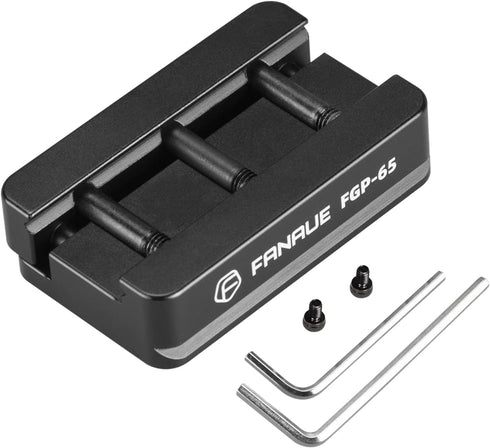 FANAUE FGP-65 Picatinny Arca-Swiss Compatible Rail Plate, CNC Machined Aluminum Tripod Dovetail Adapter