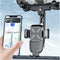 Rear View Mirror Phone Holder, 360° Rotatable + Retractable Universal Multifunctional Phone Mount for All Cars