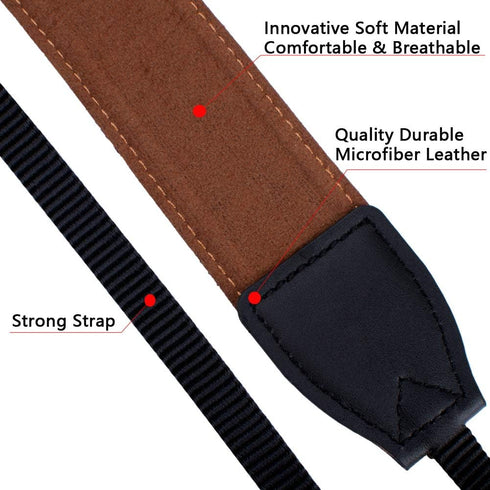 Camera Shoulder Strap, Neck Strap Compatible with Canon EOS 80D, 70D, 60D, 6D, 7D Mark II, 5D Mark III, 5D Mark IV,